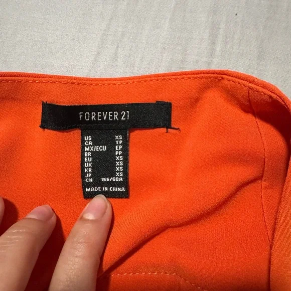 Forever 21 Vibrant Orange Skater Skirt - Picture 4 of 4